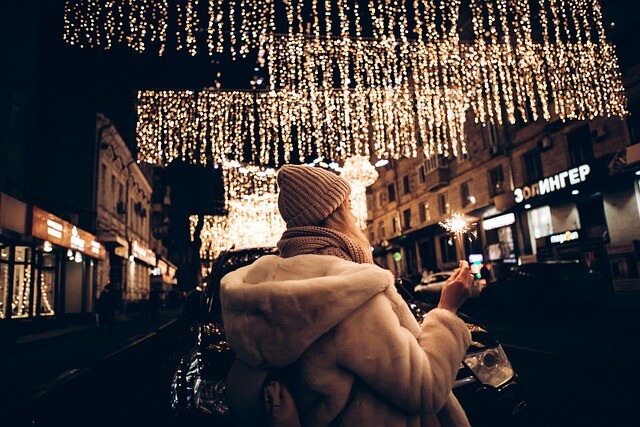 Новый год и Рождество на улицах в Санкт Петербурге