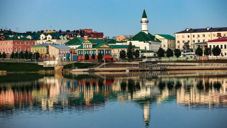 Вид на Казань с реки